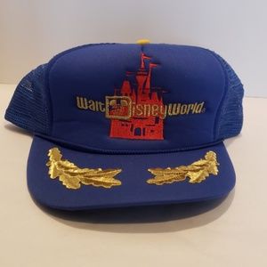 Vintage Walt Disney World Blue Mesh Snapback Hat